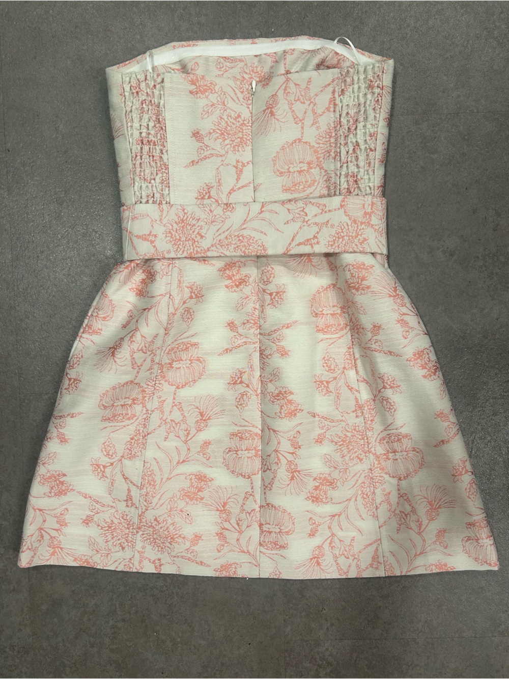 NWT Amanda Uprichard Fae Toile Brocade Mini Dress Shocking Pink XS - Picture 7 of 7